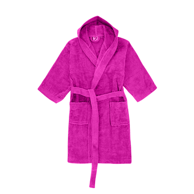 Daffodil Bathrobe 6 YEAR (Fuchsia Pink) 100% TERRY Cotton - (Set of 1) 400 Gsm