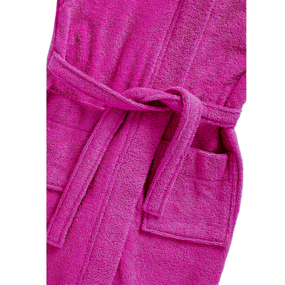 Daffodil Bathrobe 6 YEAR (Fuchsia Pink) 100% TERRY Cotton - (Set of 1) 400 Gsm