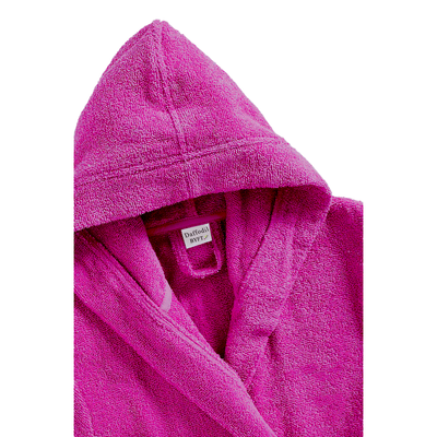 Daffodil Bathrobe 6 YEAR (Fuchsia Pink) 100% TERRY Cotton - (Set of 1) 400 Gsm