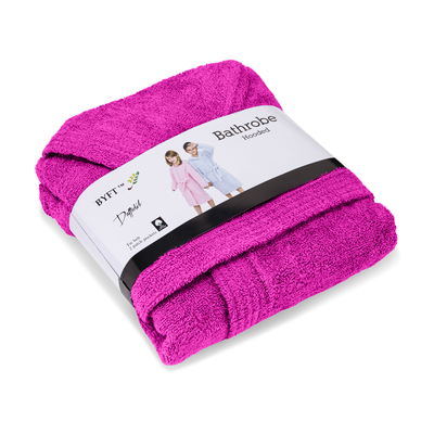 Daffodil Bathrobe 6 YEAR (Fuchsia Pink) 100% TERRY Cotton - (Set of 1) 400 Gsm