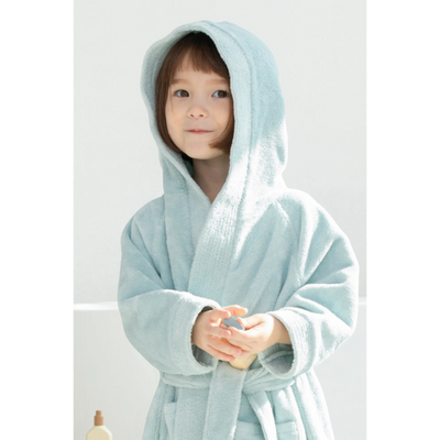 Daffodil Bathrobe 6 YEAR (Light Blue) 100% TERRY Cotton - (Set of 1) 400 Gsm