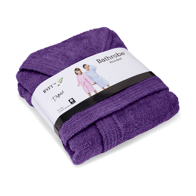 Daffodil Bathrobe 6 YEAR (Purple) 100% TERRY Cotton - (Set of 1) 400 Gsm