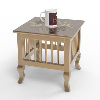 Mango Wood Handmade Carving Classic Side Table for Living Room