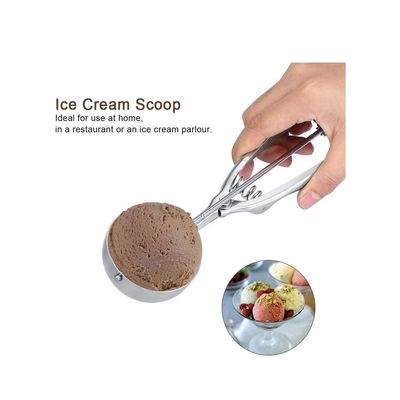2 Pieces Stainless Steel Ball Ice Cream Scoop 6 cm