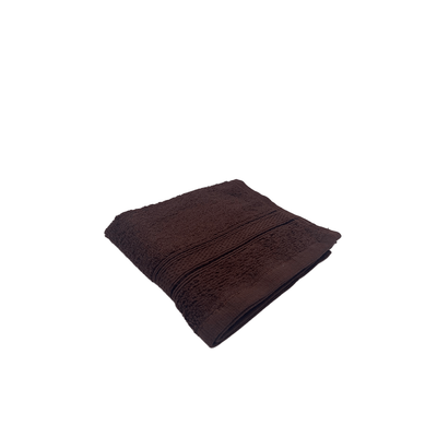 منشفة وجه    دافوديل دوبي مخططة باللون البني (30 × 30 سم) قطن 100% - (مجموعة من قطعة واحدة) 500 جرامًا للمتر المربع