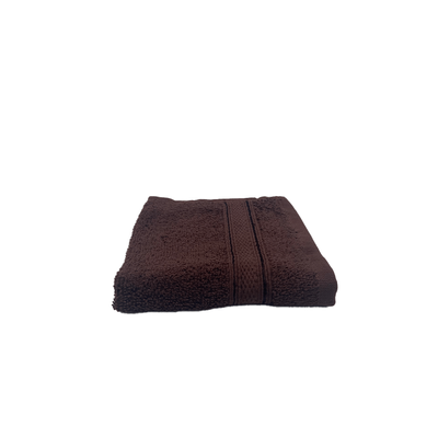 منشفة وجه    دافوديل دوبي مخططة باللون البني (30 × 30 سم) قطن 100% - (مجموعة من قطعة واحدة) 500 جرامًا للمتر المربع