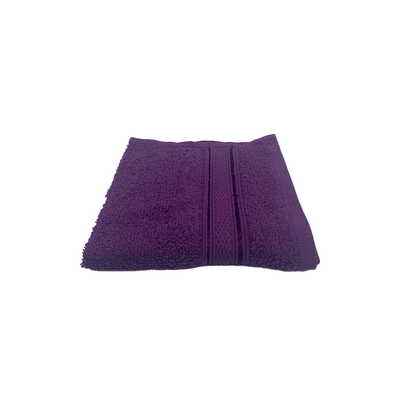 Daffodil Face Towel Purple Stripe Diamond Dobby (30 x 30 Cm) 100% Cotton - (Set of 1) 500 Gsm