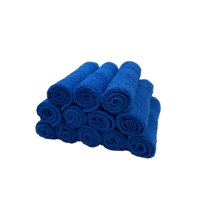 Daffodil Face Towel Royal Blue Stripe Diamond Dobby (30 x 30 Cm) 100% Cotton - (Set of 1) 500 Gsm