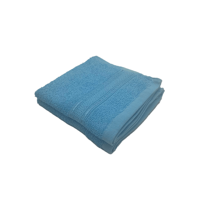 Daffodil Face Towel Light Blue Stripe Diamond Dobby (30 x 30 Cm) 100% Cotton - (Set of 2) 500 Gsm