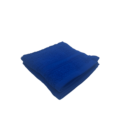 Daffodil Face Towel Royal Blue Stripe Diamond Dobby (30 x 30 Cm) 100% Cotton - (Set of 2) 500 Gsm