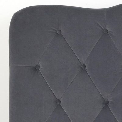 Wooden Twist Tessa Velvet Upholstery Rectangular Bed King
