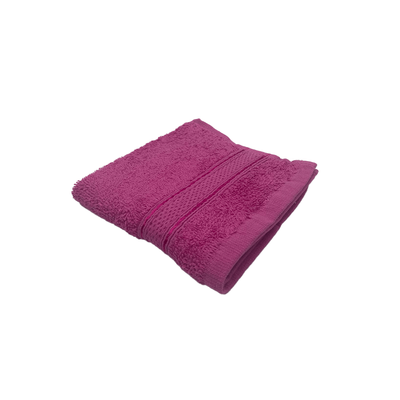 Daffodil Hand Towel (Fuchsia Pink) Stripe Diamond Dobby (40 x 60 Cm) 100% Cotton - (Set of 1) 500 Gsm