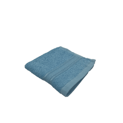 Daffodil Hand Towel (Light Blue) Stripe Diamond Dobby (40 x 60 Cm) 100% Cotton - (Set of 1) 500 Gsm