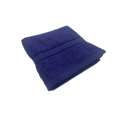 Daffodil Hand Towel (Navy Blue) Stripe Diamond Dobby (40 x 60 Cm) 100% Cotton - (Set of 1) 500 Gsm