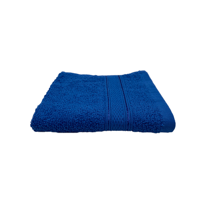 Daffodil Hand Towel (Royal Blue) Stripe Diamond Dobby (40 x 60 Cm) 100% Cotton - (Set of 1) 500 Gsm