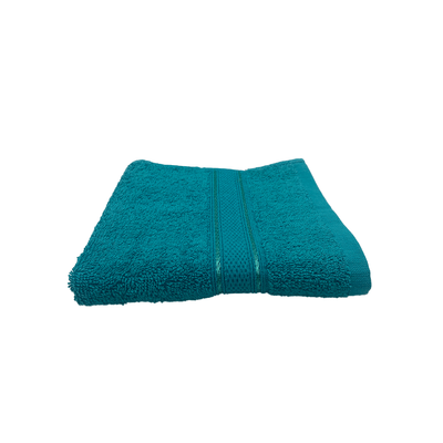 Daffodil Hand Towel (Turquoise Blue) Stripe Diamond Dobby (40 x 60 Cm) 100% Cotton - (Set of 1) 500 Gsm