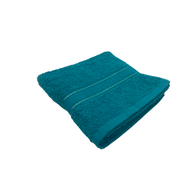 Daffodil Hand Towel (Turquoise Blue) Stripe Diamond Dobby (40 x 60 Cm) 100% Cotton - (Set of 1) 500 Gsm