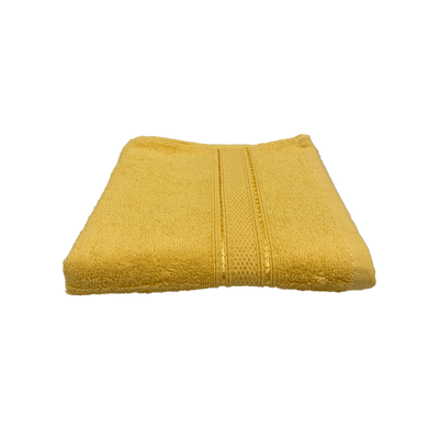 Daffodil Hand Towel (Yellow) Stripe Diamond Dobby (40 x 60 Cm) 100% Cotton - (Set of 1) 500 Gsm