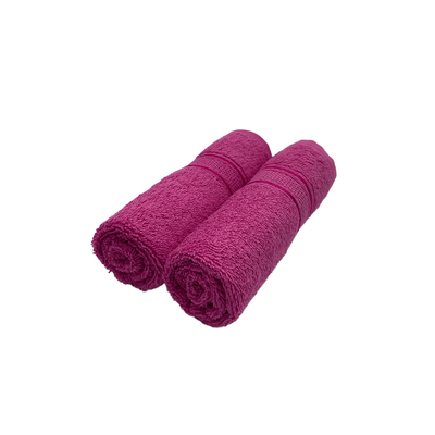 Daffodil Hand Towel (Fuchsia Pink) Stripe Diamond Dobby (40 x 60 Cm) 100% Cotton - (Set of 2) 500 Gsm