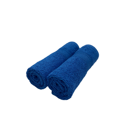 Daffodil Hand Towel (Royal Blue) Stripe Diamond Dobby (40 x 60 Cm) 100% Cotton - (Set of 2) 500 Gsm