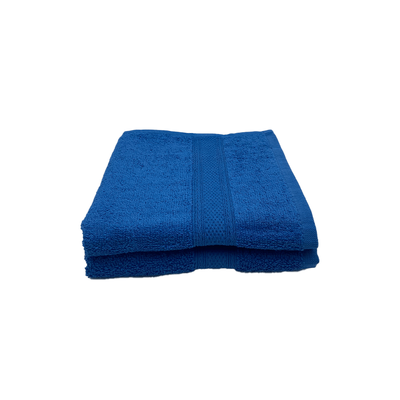 Daffodil Hand Towel (Royal Blue) Stripe Diamond Dobby (40 x 60 Cm) 100% Cotton - (Set of 2) 500 Gsm