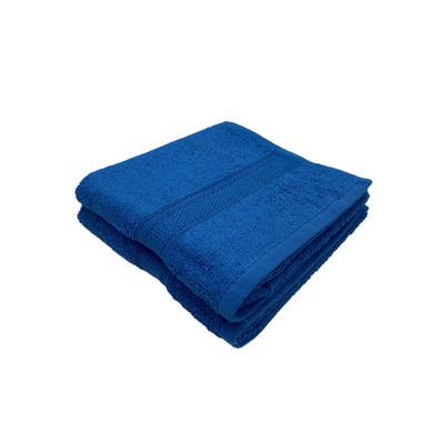 Daffodil Hand Towel (Royal Blue) Stripe Diamond Dobby (40 x 60 Cm) 100% Cotton - (Set of 2) 500 Gsm