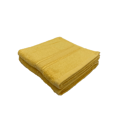 Daffodil Hand Towel (Yellow) Stripe Diamond Dobby (40 x 60 Cm) 100% Cotton - (Set of 2) 500 Gsm