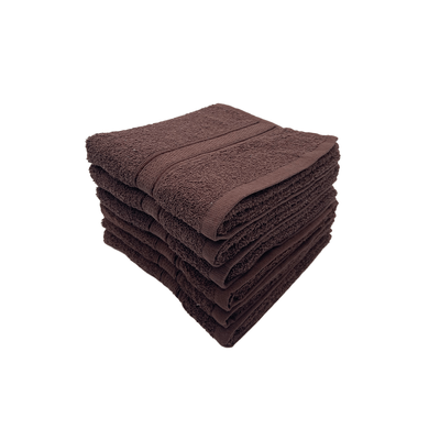 Daffodil Hand Towel (Brown) Stripe Diamond Dobby (40 x 60 Cm) 100% Cotton - (Set of 6) 500 Gsm