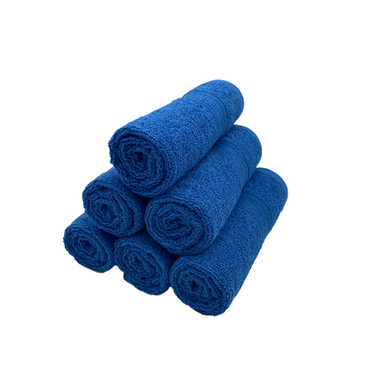 Daffodil Hand Towel (Royal Blue) Stripe Diamond Dobby (40 x 60 Cm) 100% Cotton - (Set of 6) 500 Gsm