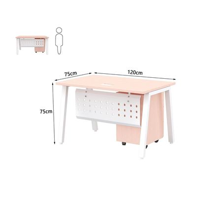 Mahmayi Bentuk 139-12 Oak Modern Workstation - Multi-Functional MDF Desk with Smart Cable Management, Secure & Robust - Ideal for Home and Office Use (With Drawer)