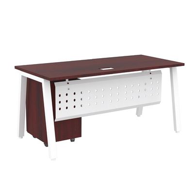 Mahmayi Bentuk 139-16 Apple Cherry Modern Workstation - Multi-Functional MDF Desk with Smart Cable Management, Secure & Robust - Ideal for Home and Office Use (With Drawer)