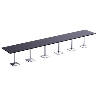 Barra 500X500E-720 24 seater Square Base H105 Bar Table Black