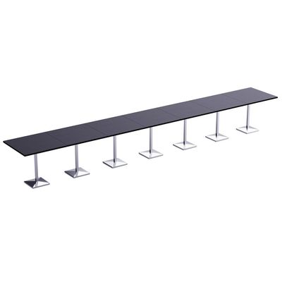 Barra 500X500E-840 28 seater Square Base H105 Bar Table Black