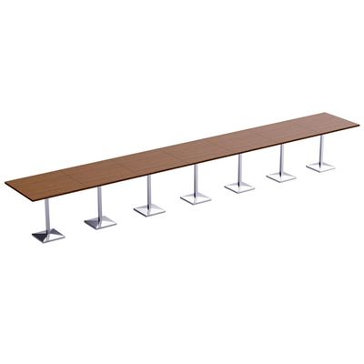 Barra 500X500E-840 28 seater Square Base H105 Bar Table Dark Walnut