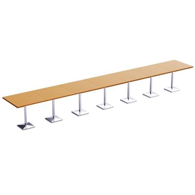 Barra 500X500E-840 28 seater Square Base H105 Bar Table Light Walnut