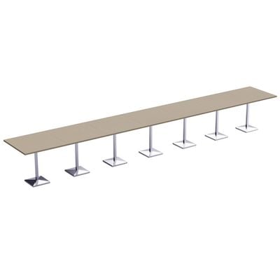 Barra 500X500E-840 28 seater Square Base H105 Bar Table Linen