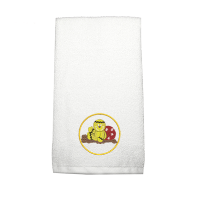 Iris Embroidered For You Hand Towel (50 x 80 Cm) White (100% Cotton) Gingerbread with Christmas Ornament - (Set of 1) 600 Gsm