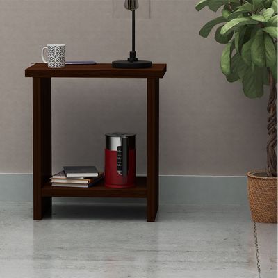Mahmayi Modern Night Stand Table, Side Table with Sturdy Legs for Elegance and Functionality Ideal for Home, Living Room, Office - Dark Walnut