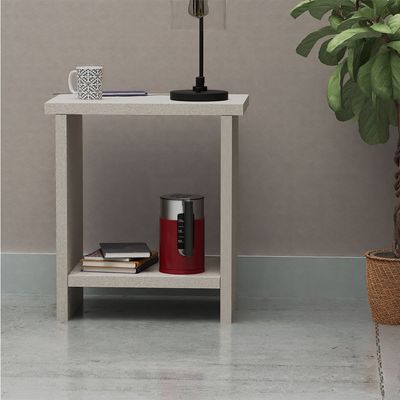 Mahmayi Modern Night Stand Table, Side Table with Sturdy Legs for Elegance and Functionality Ideal for Home, Living Room, Office - Light Grey
