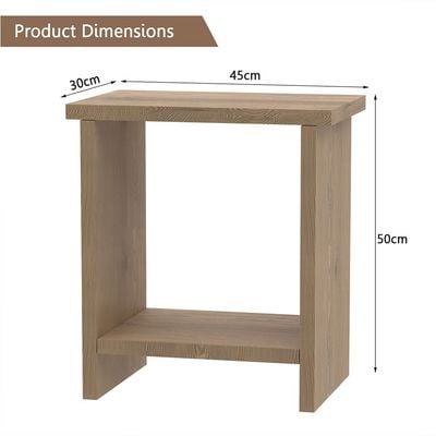 Mahmayi Modern Night Stand Table, Side Table with Sturdy Legs for Elegance and Functionality Ideal for Home, Living Room, Office - Light Imperia