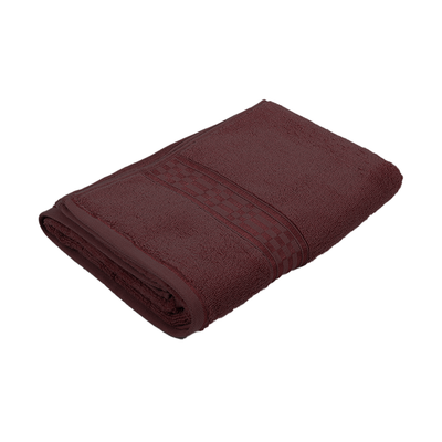Home Ultra (Burgundy) Premium Bath Towel (70 x 140 Cm - Set of 1) 100% Cotton Highly Absorbent, High Quality Bath linen with Checkered Dobby (550 Gsm)