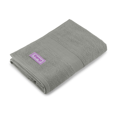 Home Castle (Grey) Premium Bath Towel (70 x 140 Cm - Set of 1) 100% Cotton Highly Absorbent, High Quality Bath linen with Diamond Dobby (550 Gsm)