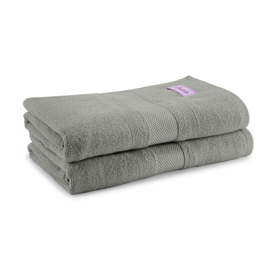 Home Castle (Grey) Premium Bath Towel (70 x 140 Cm - Set of 1) 100% Cotton Highly Absorbent, High Quality Bath linen with Diamond Dobby (550 Gsm)