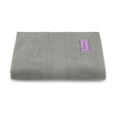 Home Castle (Grey) Premium Bath Towel (70 x 140 Cm - Set of 1) 100% Cotton Highly Absorbent, High Quality Bath linen with Diamond Dobby (550 Gsm)