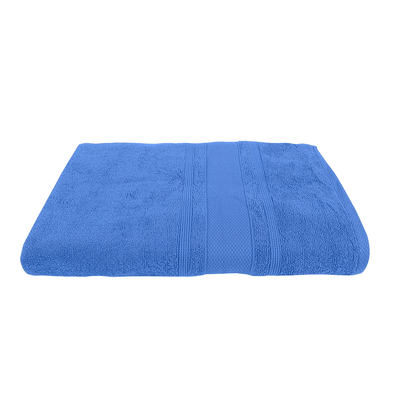 Home Castle (Blue) Premium Bath Towel (70 x 140 Cm - Set of 1) 100% Cotton Highly Absorbent, High Quality Bath linen with Diamond Dobby (550 Gsm)