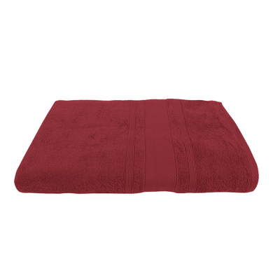 Home Castle (Maroon) Premium Bath Towel (70 x 140 Cm - Set of 1) 100% Cotton Highly Absorbent, High Quality Bath linen with Diamond Dobby (550 Gsm)