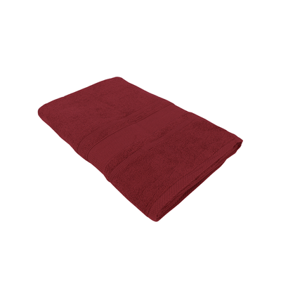 Home Castle (Maroon) Premium Bath Towel (70 x 140 Cm - Set of 1) 100% Cotton Highly Absorbent, High Quality Bath linen with Diamond Dobby (550 Gsm)