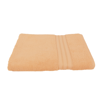 Home Trendy (Peach) Premium Bath Towel (70 x 140 Cm - Set of 1) 100% Cotton Highly Absorbent, High Quality Bath linen with Striped Dobby (550 Gsm)