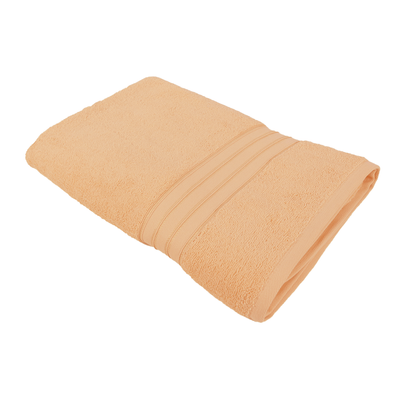 Home Trendy (Peach) Premium Bath Towel (70 x 140 Cm - Set of 1) 100% Cotton Highly Absorbent, High Quality Bath linen with Striped Dobby (550 Gsm)