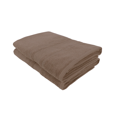 Home Castle (Beige) Premium Bath Towel (70 x 140 Cm - Set of 2) 100% Cotton Highly Absorbent, High Quality Bath linen with Diamond Dobby (550 Gsm)